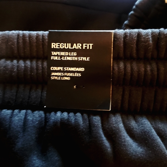 Adidas Fleece Joggers Black White Stripes NWT - Picture 5 of 7